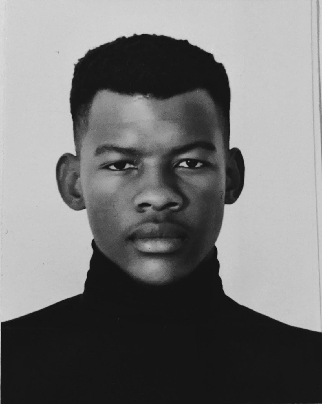 Monochrome portrait of Levine Chimfwembe